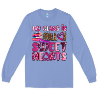 Colony Blue my class is full of sweet hearts olivia Long Sleeve Tee - OliviaCreatesArt