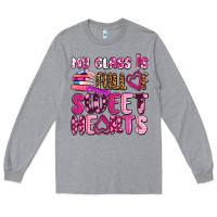 Heather Grey my class is full of sweet hearts olivia Long Sleeve Tee - OliviaCreatesArt