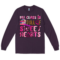 Plum my class is full of sweet hearts olivia Long Sleeve Tee - OliviaCreatesArt
