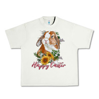 Pistachio happy easter with bunny and sunflowers Urban Heavy Tee - RanaPortraitStore