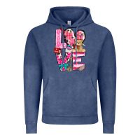 Vintage Denim Love Valentine's Day Vintage Hoodie - HowdyJamesFarm