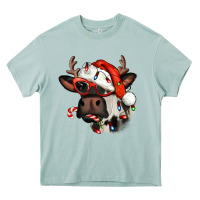 Arona Christmas cow with antlers Heavy Core Tee - Jasminsmagicworld