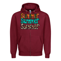 Burgundy summer western Zipper Hoodie - RacoonDesign