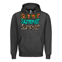 Charcoal Heather summer western Zipper Hoodie - RacoonDesign