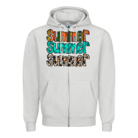 Dove Grey summer western Zipper Hoodie - RacoonDesign