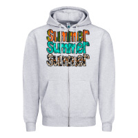 Heather Grey summer western Zipper Hoodie - RacoonDesign