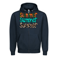Navy summer western Zipper Hoodie - RacoonDesign