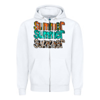 White summer western Zipper Hoodie - RacoonDesign