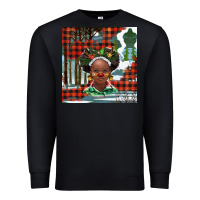 Black Christmas African girl Premium Sweatshirt - BarkalooDesign