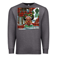 Charcoal Heather Christmas African girl Premium Sweatshirt - BarkalooDesign