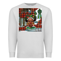Dove Grey Christmas African girl Premium Sweatshirt - BarkalooDesign