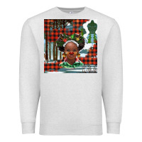 Oatmeal Heather Christmas African girl Premium Sweatshirt - BarkalooDesign