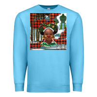 Ocean Blue Christmas African girl Premium Sweatshirt - BarkalooDesign