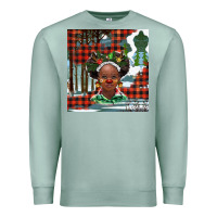 Seafoam Christmas African girl Premium Sweatshirt - BarkalooDesign