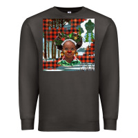 Smoke Christmas African girl Premium Sweatshirt - BarkalooDesign