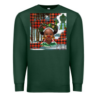 Sports Green Christmas African girl Premium Sweatshirt - BarkalooDesign
