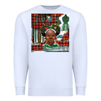 White Christmas African girl Premium Sweatshirt - BarkalooDesign