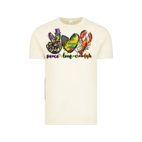 Peace Love Crawfish Mardi Gras Vintage Tee | Teevron