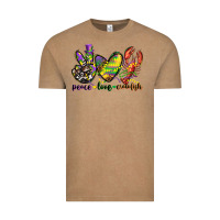Vintage Coffee peace love crawfish mardi gras Vintage Tee - CowGirlArtShop