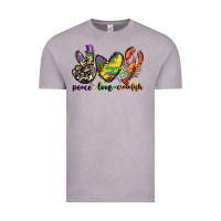 Vintage Zinc peace love crawfish mardi gras Vintage Tee - CowGirlArtShop