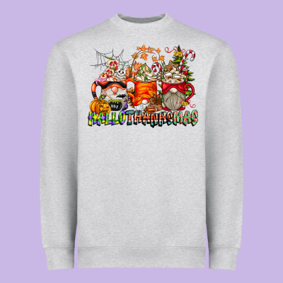 Hallothanksmas Gnome Coffee Cups Heavyweight Sweatshirt Designed By Cowhidedigitalart
