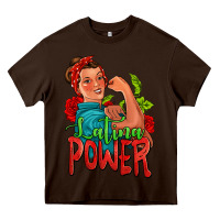Chocolate Brown latina power strong woman Heavy Core Tee - Jasminsmagicworld