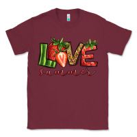 Burgundy love summer strawberry Classic Tee - Jasminsmagicworld