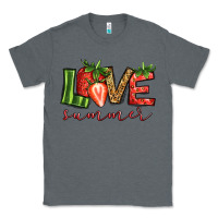 Charcoal Heather love summer strawberry Classic Tee - Jasminsmagicworld