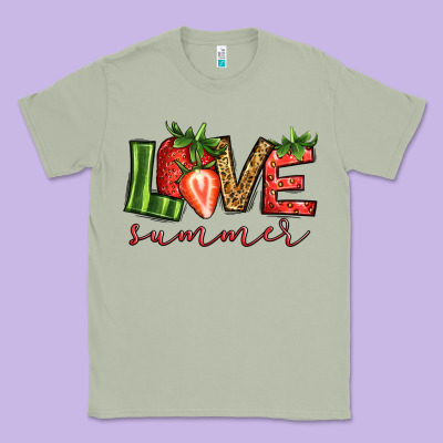 Love Summer Strawberry Classic Tee Designed By Jasminsmagicworld