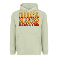 Matcha thankful blessed and kind of a mess Heavyweight Hoodie - BarkalooDesign