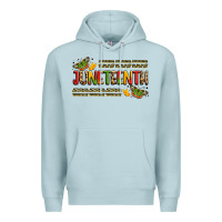Blue Mist colorful juneteenth celebration art Premium Hoodie - LillyAllenDesigns