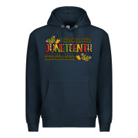 Navy colorful juneteenth celebration art Premium Hoodie - LillyAllenDesigns