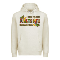 Oatmeal Heather colorful juneteenth celebration art Premium Hoodie - LillyAllenDesigns