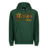 Sports Green colorful juneteenth celebration art Premium Hoodie - LillyAllenDesigns