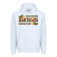 White colorful juneteenth celebration art Premium Hoodie - LillyAllenDesigns