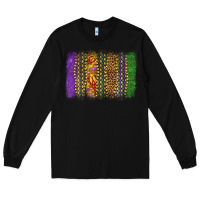 Black mardi gras brushstroke Long Sleeve Tee - OliviaCreatesArt