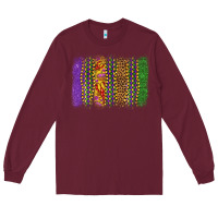 Burgundy mardi gras brushstroke Long Sleeve Tee - OliviaCreatesArt