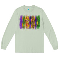 Matcha mardi gras brushstroke Long Sleeve Tee - OliviaCreatesArt