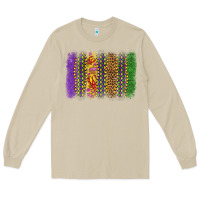 Mushroom mardi gras brushstroke Long Sleeve Tee - OliviaCreatesArt