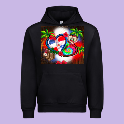 Dominican Republic  Leopard Urban Hoodie Designed By Adodesignshop
