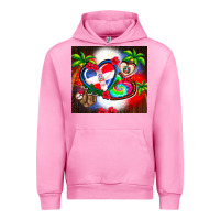 Fuchsia Pink dominican republic  leopard Urban Hoodie - AdoDesignShop