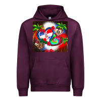 Mauve Wine dominican republic  leopard Urban Hoodie - AdoDesignShop