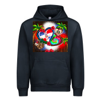 Navy dominican republic  leopard Urban Hoodie - AdoDesignShop
