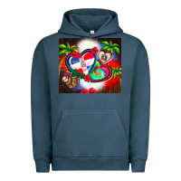 Pigment Midnight Navy dominican republic  leopard Urban Hoodie - AdoDesignShop