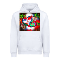 White dominican republic  leopard Urban Hoodie - AdoDesignShop