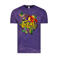 Cloud Purple texas map mardi gras Vintage Tee - CowGirlArtShop