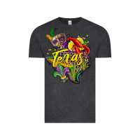 Vintage Black texas map mardi gras Vintage Tee - CowGirlArtShop