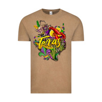 Vintage Coffee texas map mardi gras Vintage Tee - CowGirlArtShop