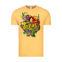 Vintage Mustard texas map mardi gras Vintage Tee - CowGirlArtShop