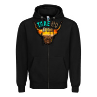 Black take no bull Zipper Hoodie - RacoonDesign